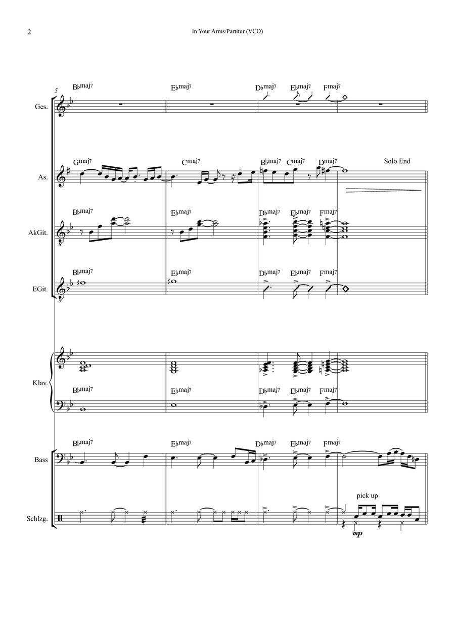 In Your Arms (VCO/Voice & Combo) Jazz Ensemble scores gallery preview page 4