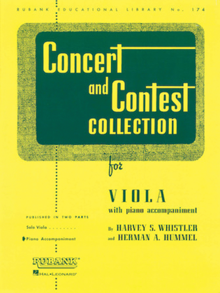 Book cover for Concert and Contest Collections - Viola (Viola Solo Part)