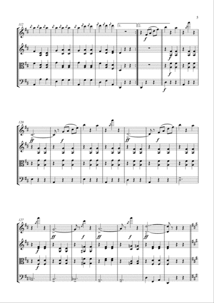 Waldteufel: Skater's Waltz (string trio) String Trio scores gallery preview page 5