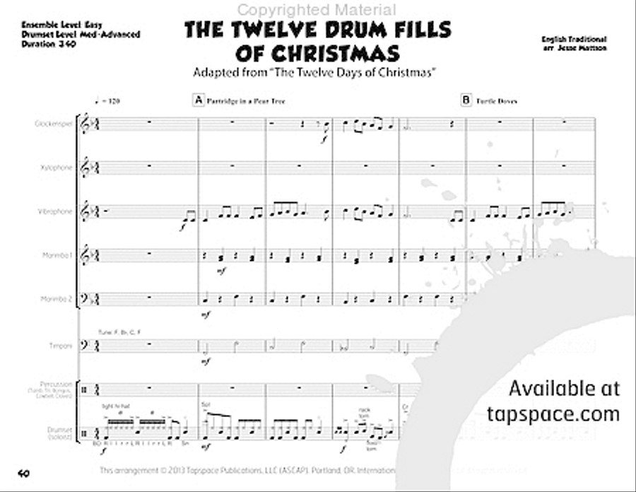 Season's Beatings Percussion Ensemble scores gallery preview page 56