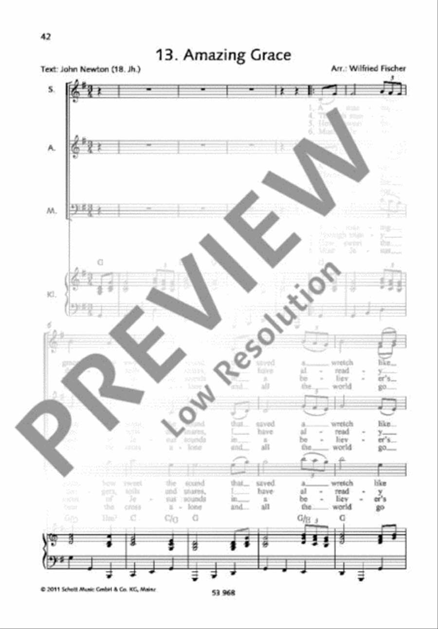 Amazing Grace Amazing Grace 3-Part scores gallery preview page 2