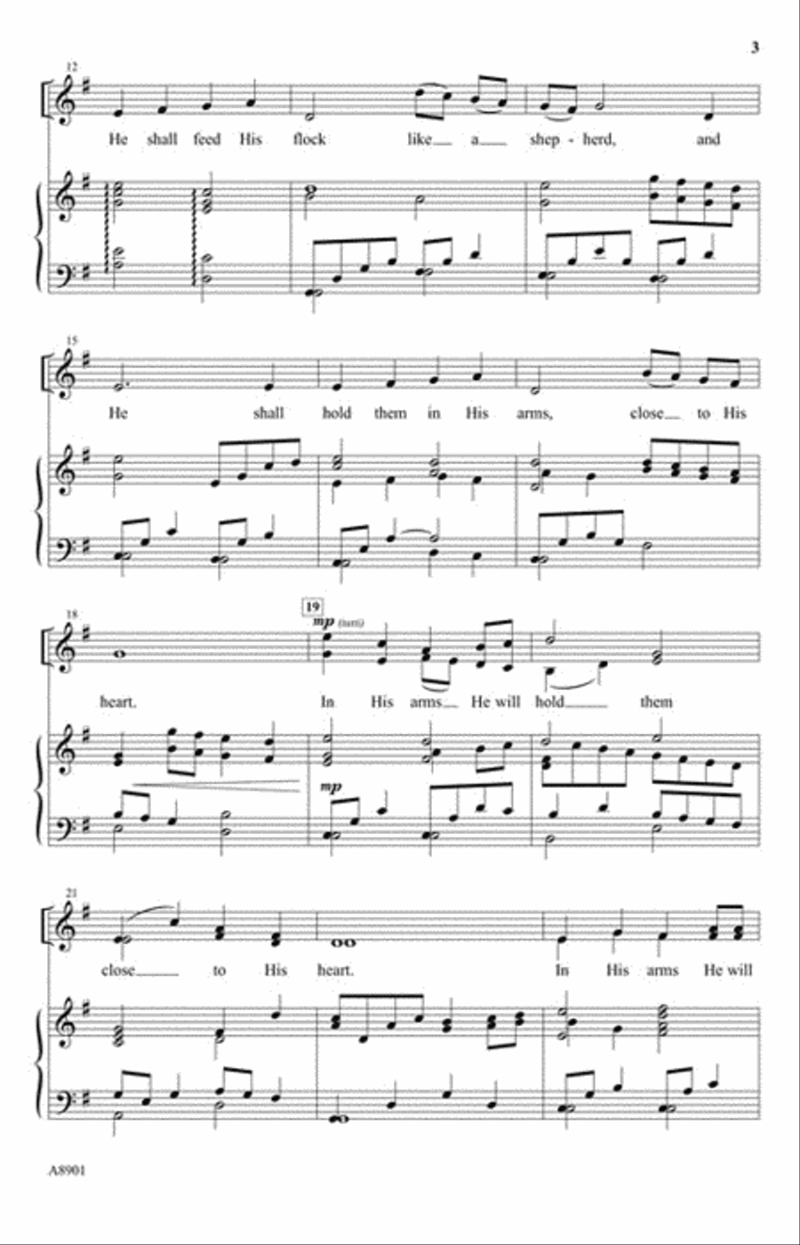 He Shall Feed His Flock 4-Part scores gallery preview page 3