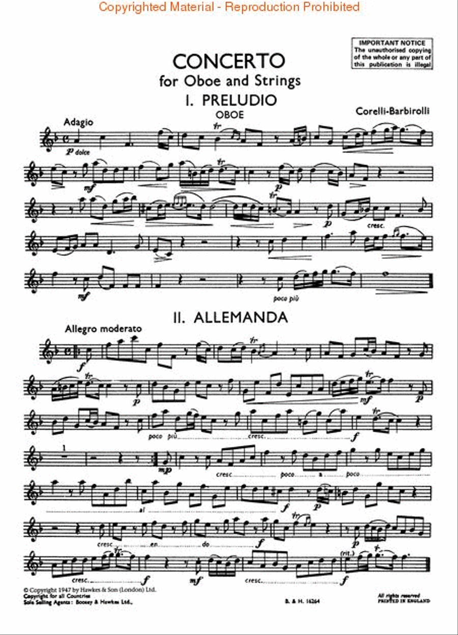 Concerto for Oboe and Strings Piano scores gallery preview page 4