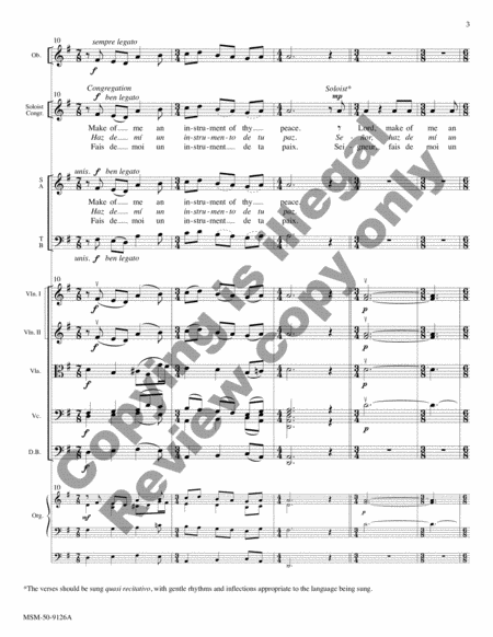 Peace Prayer of St. Francis (Additional Full Score)