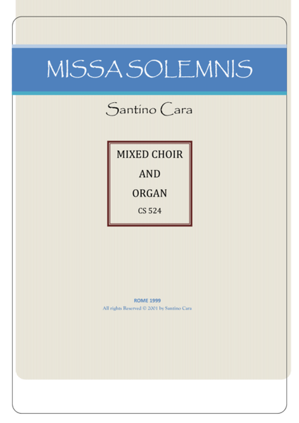 "Credo" for SATB choir, solist voices and organ - From Missa Solemnis image number null