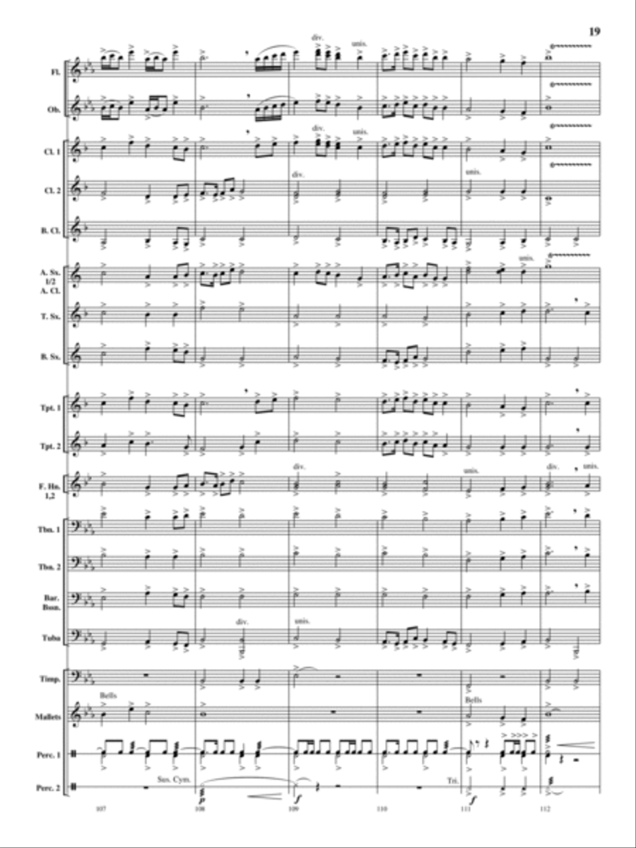 Oakdale Variations Oakdale Variations Concert Band scores gallery preview page 18