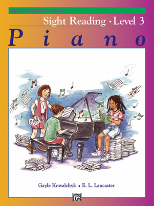 Book cover for Alfred's Basic Piano Course Sight Reading, Level 3