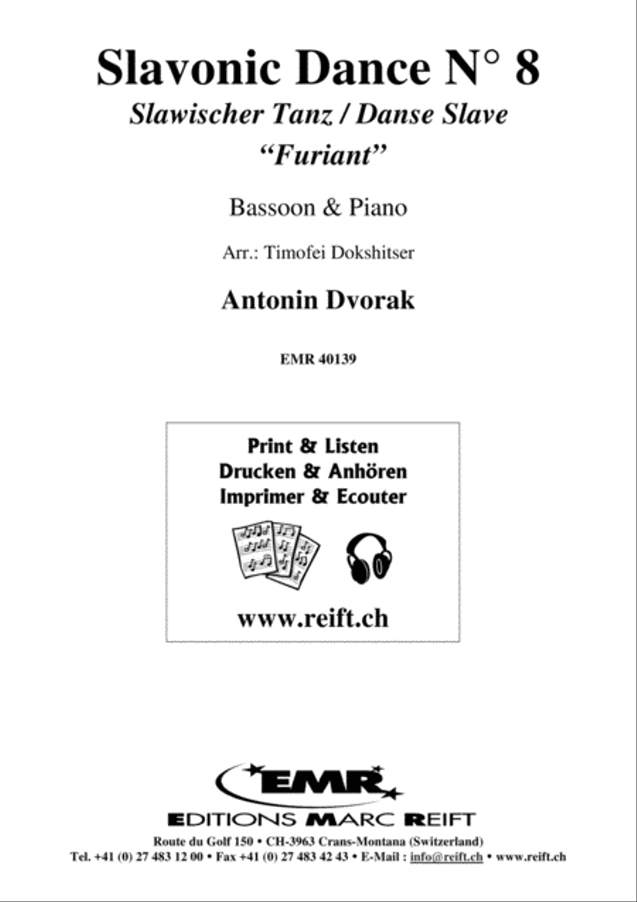 Slavonic Dance No. 8 Slavonic Dance No. 8 Bassoon Solo scores gallery preview page 1