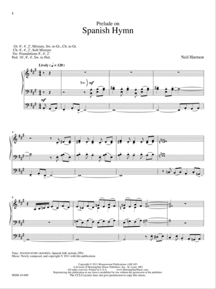 Come, Christians, Join to Sing: Four Organ Preludes Organ scores gallery preview page 4