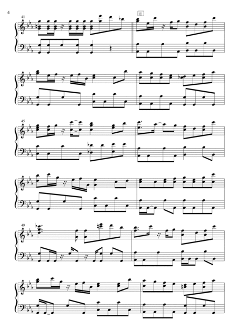 Yoruni Kakeru Piano Solo scores gallery preview page 4