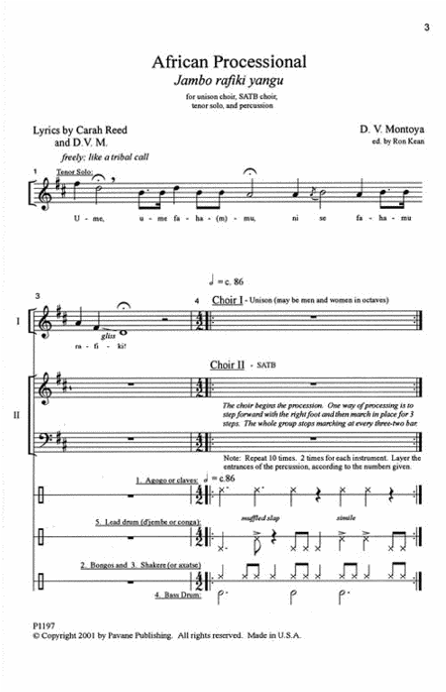 African Processional 4-Part scores gallery preview page 2