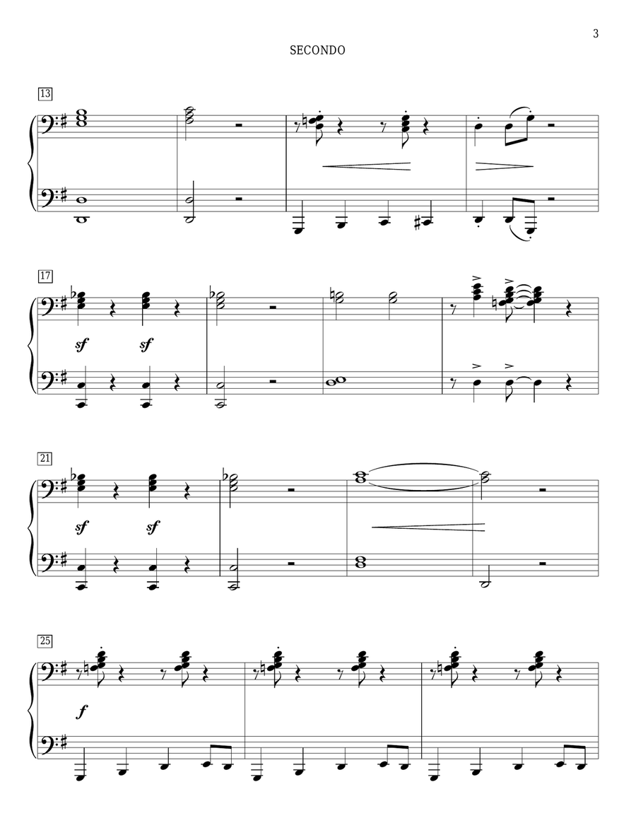 Bourbon Street Saturday Night Piano Duet scores gallery preview page 3