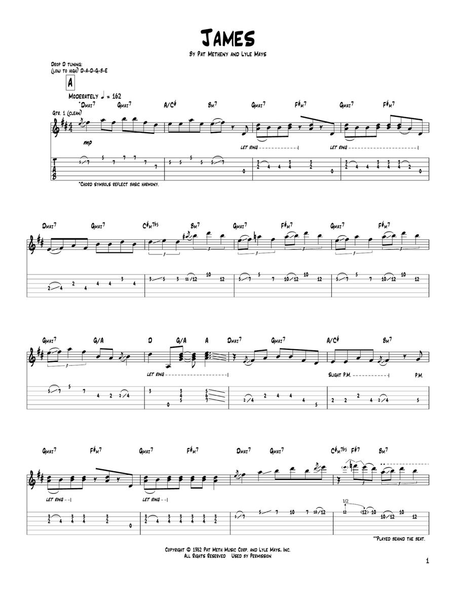 James James Electric Guitar scores gallery preview page 1