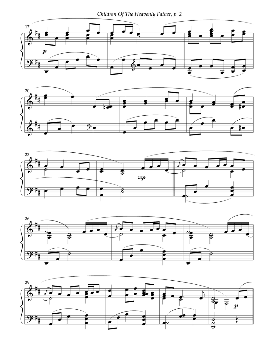 Children Of The Heavenly Father Piano Solo scores gallery preview page 3