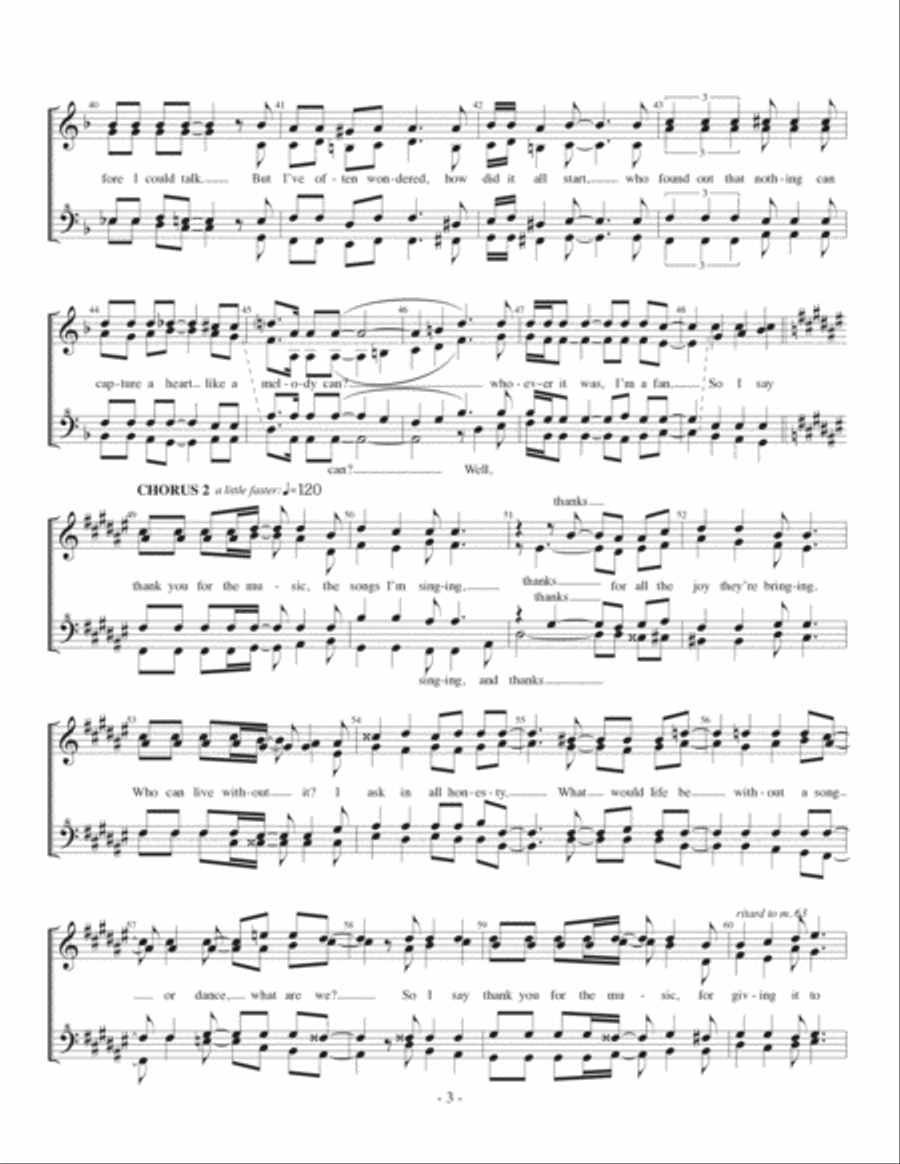 Thank You For The Music Small Ensemble scores gallery preview page 3