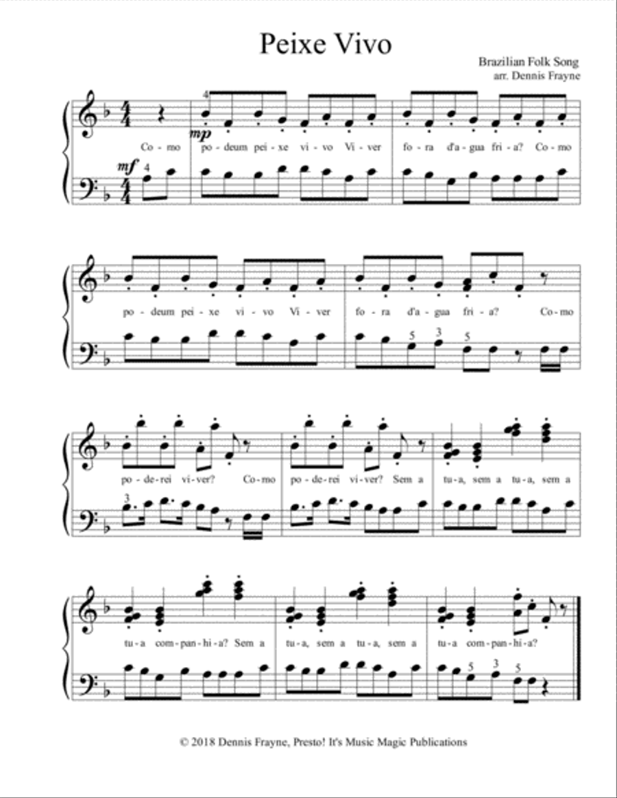 Peixi Vivo Peixi Vivo Voice scores gallery preview page 1