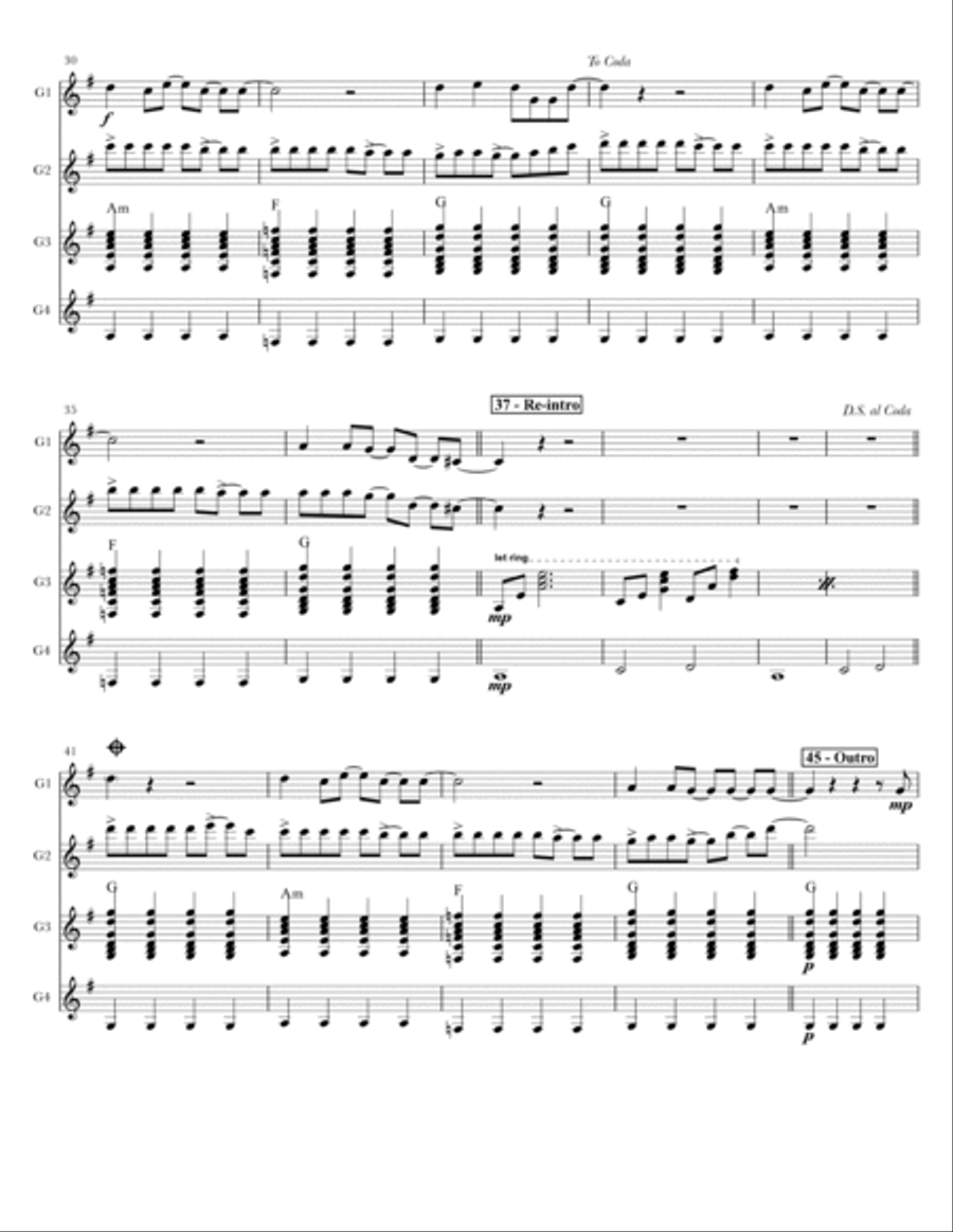 Hurt Guitar Ensemble scores gallery preview page 3