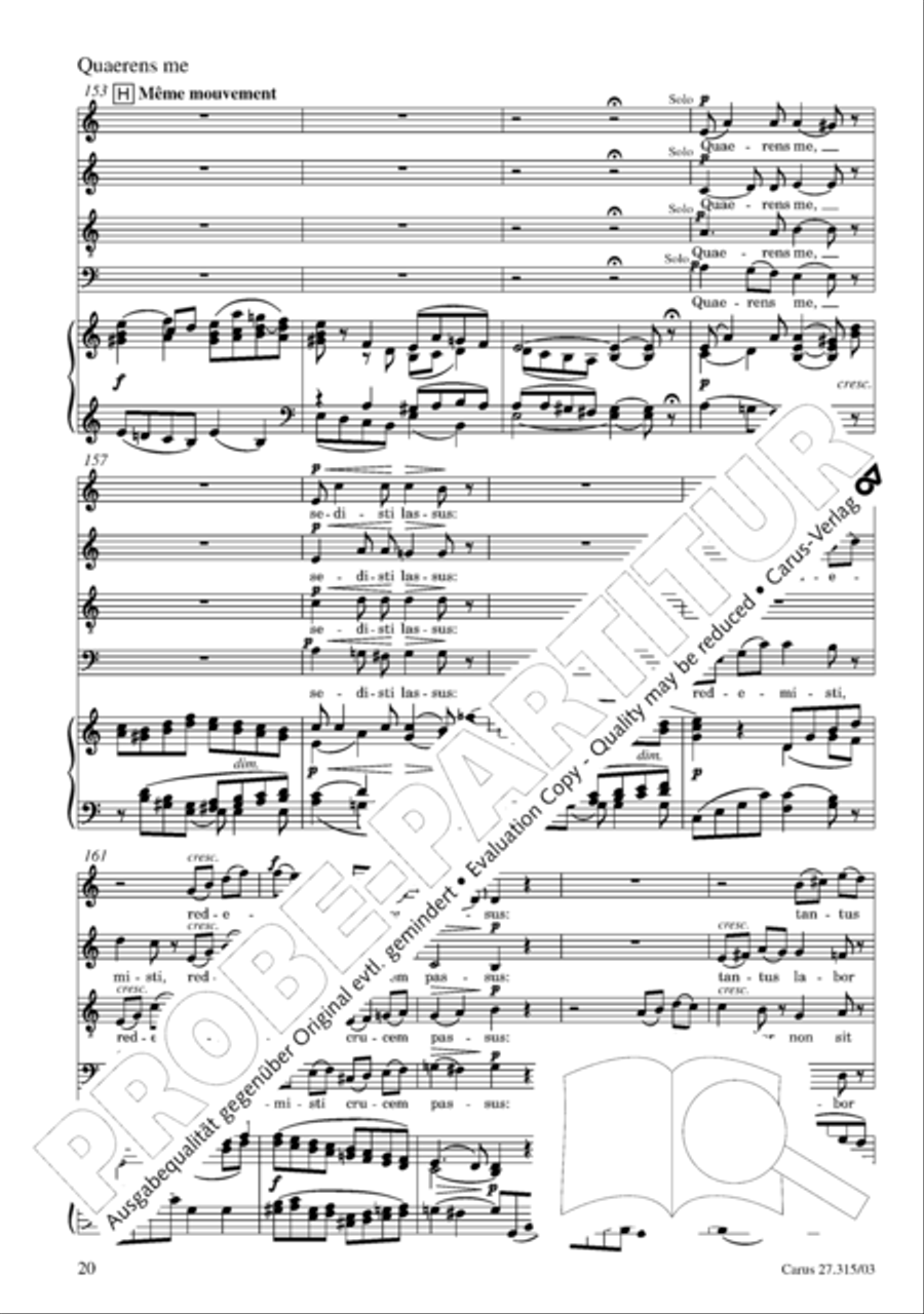 Requiem in C major 4-Part scores gallery preview page 21