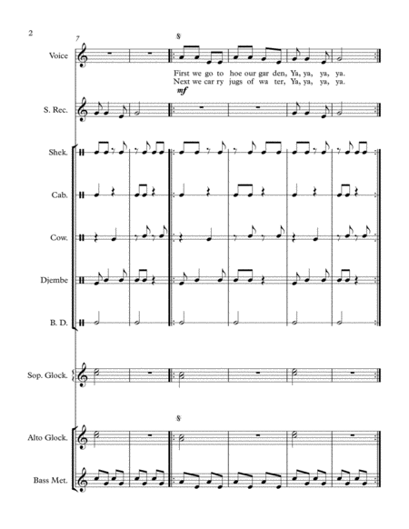 Before Dinner (African Folk Song) arranged for Orff Ensemble image number null