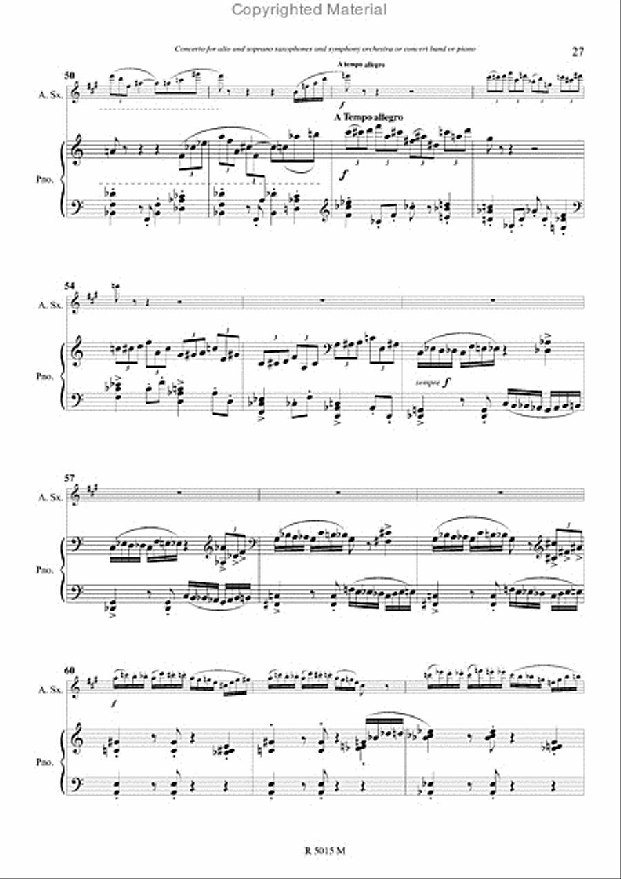 Concerto pour saxophone Piano Accompaniment scores gallery preview page 19