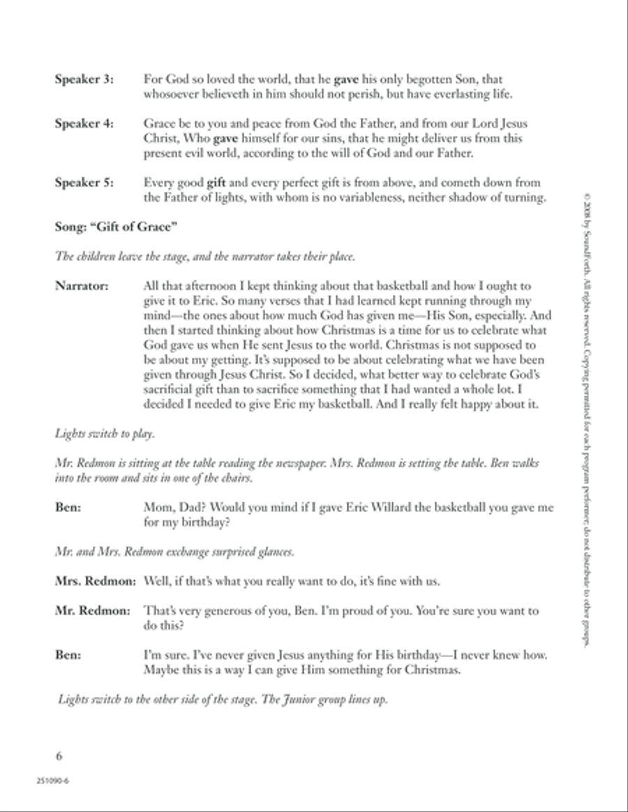 The Gift of Christmas Unison Choir scores gallery preview page 6