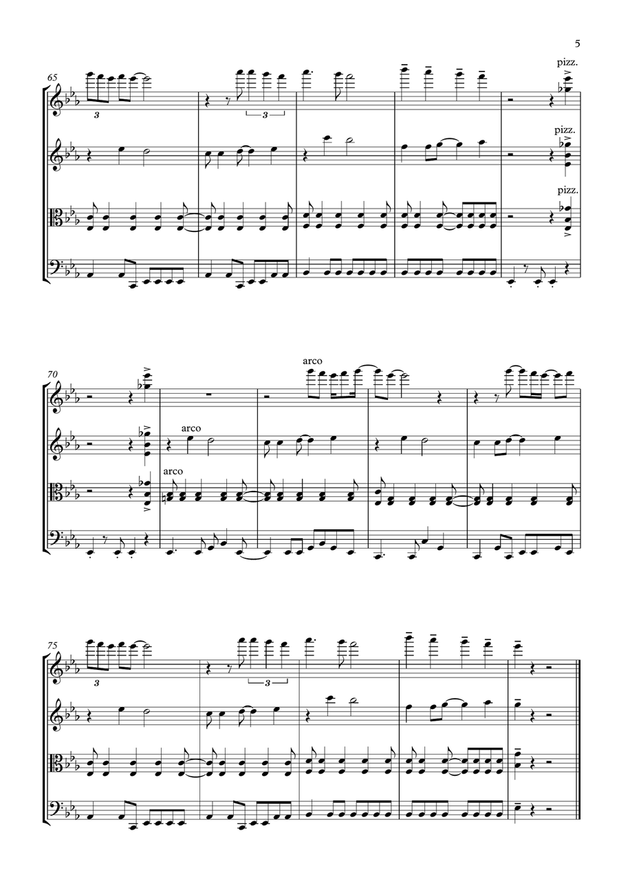 Be My Baby String Quartet scores gallery preview page 5