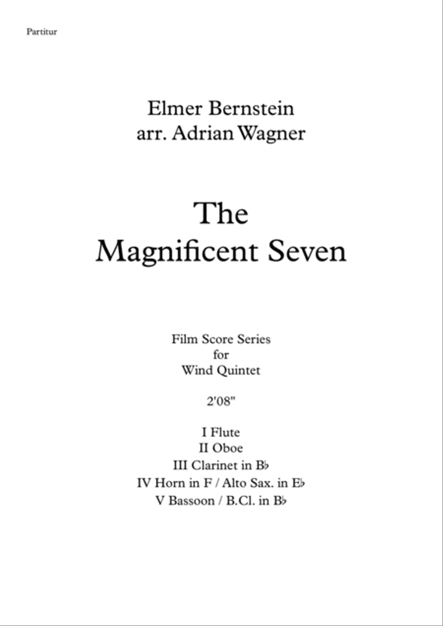 The Magnificent Seven Woodwind Quintet scores gallery preview page 2