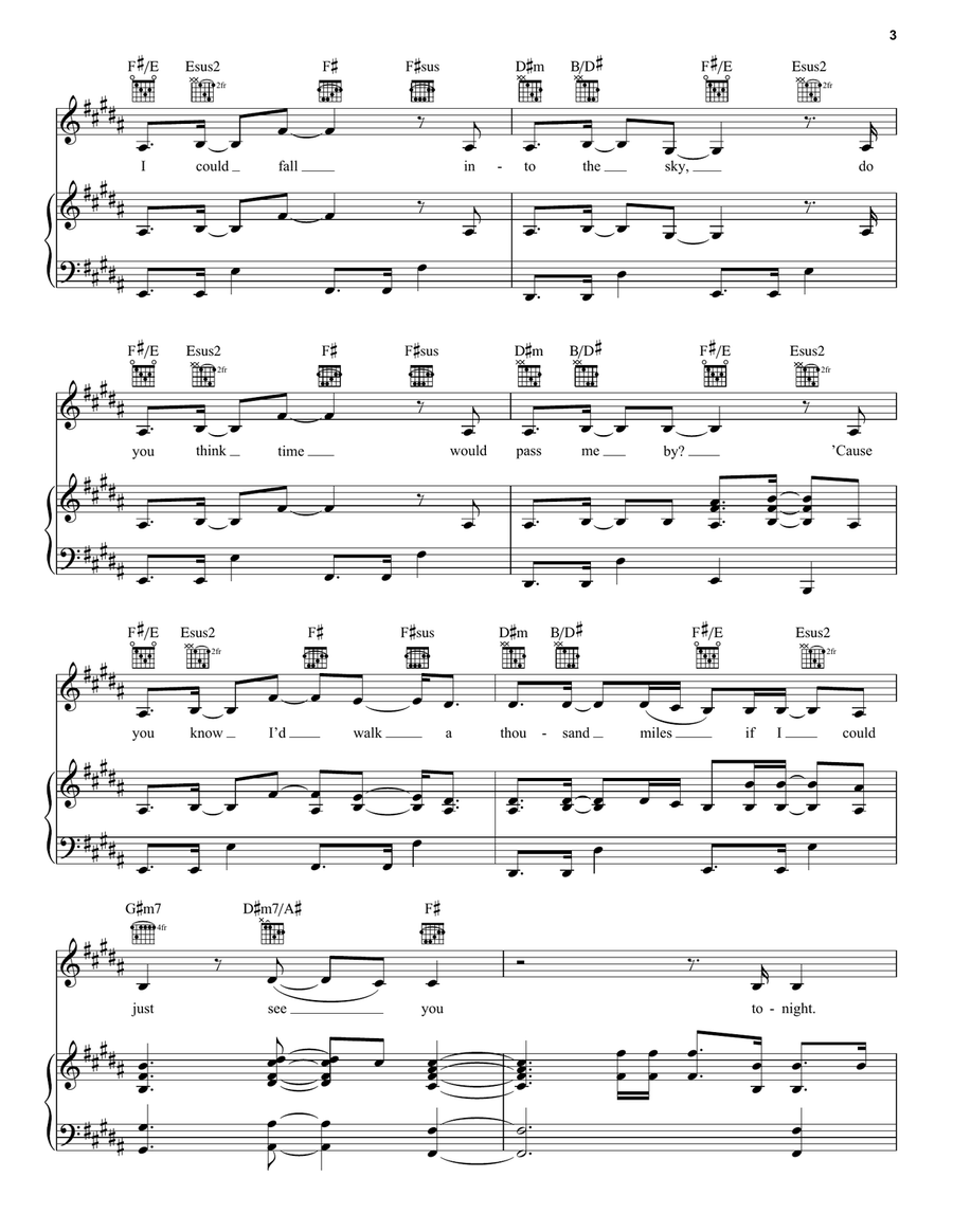 A Thousand Miles Acoustic Guitar scores gallery preview page 3