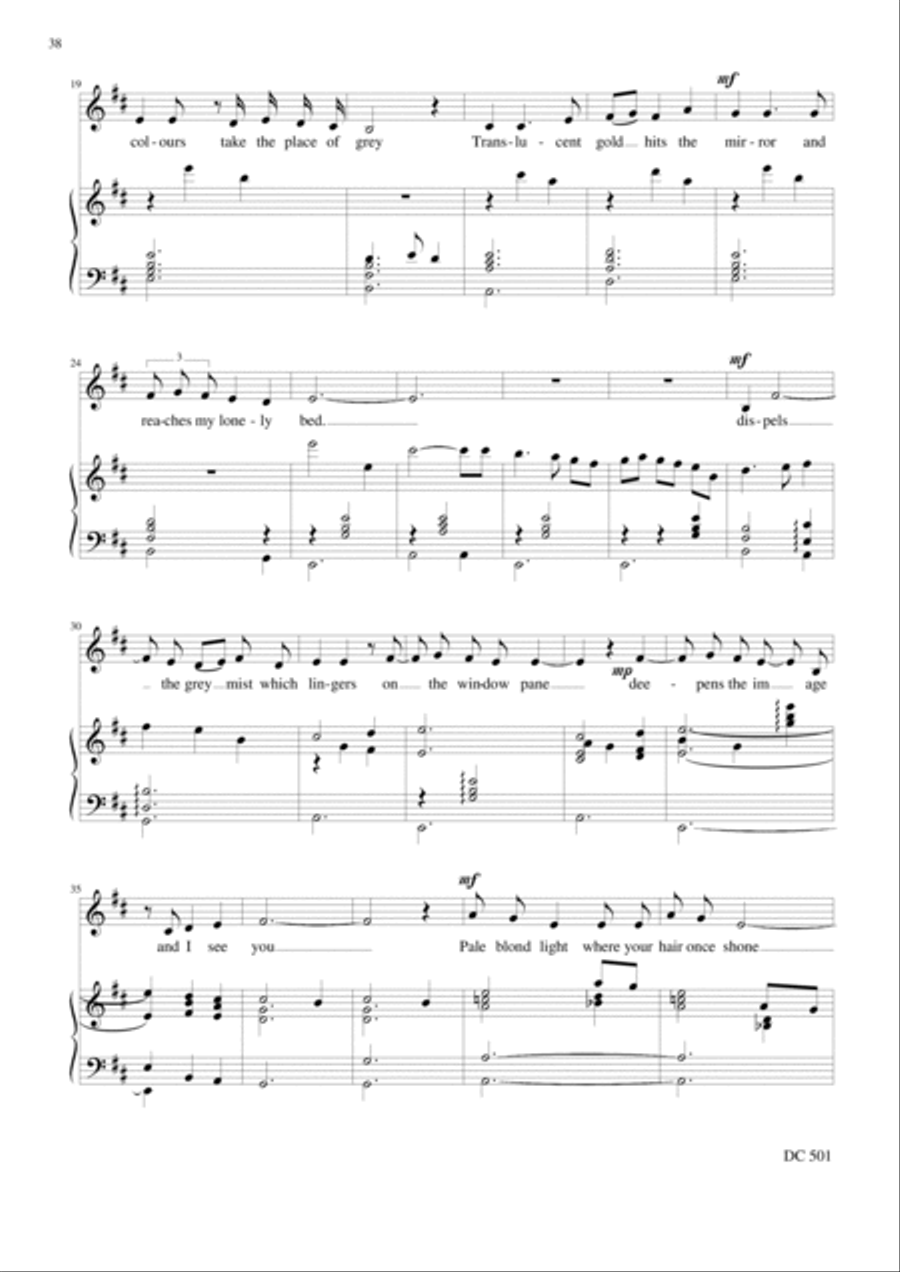 Dawn in the Room (Alto and Piano) Piano, Vocal, Guitar scores gallery preview page 2