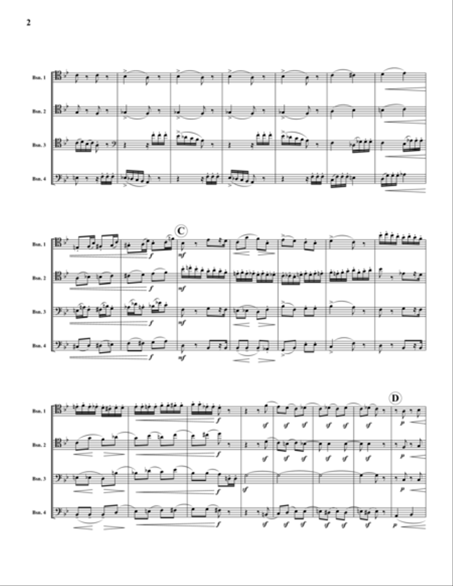 Miniature Overture Bassoon Quartet scores gallery preview page 2