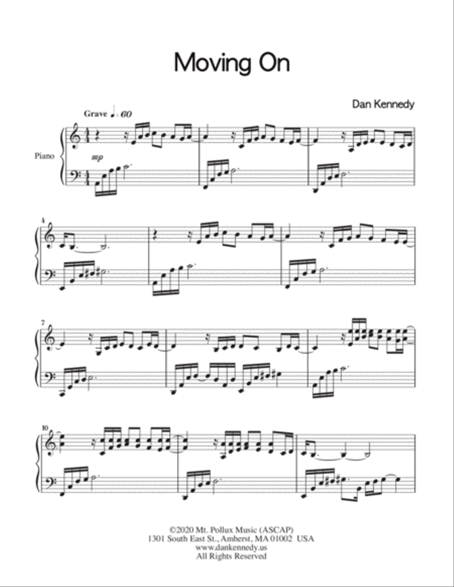 Moving On Piano Solo scores gallery preview page 2
