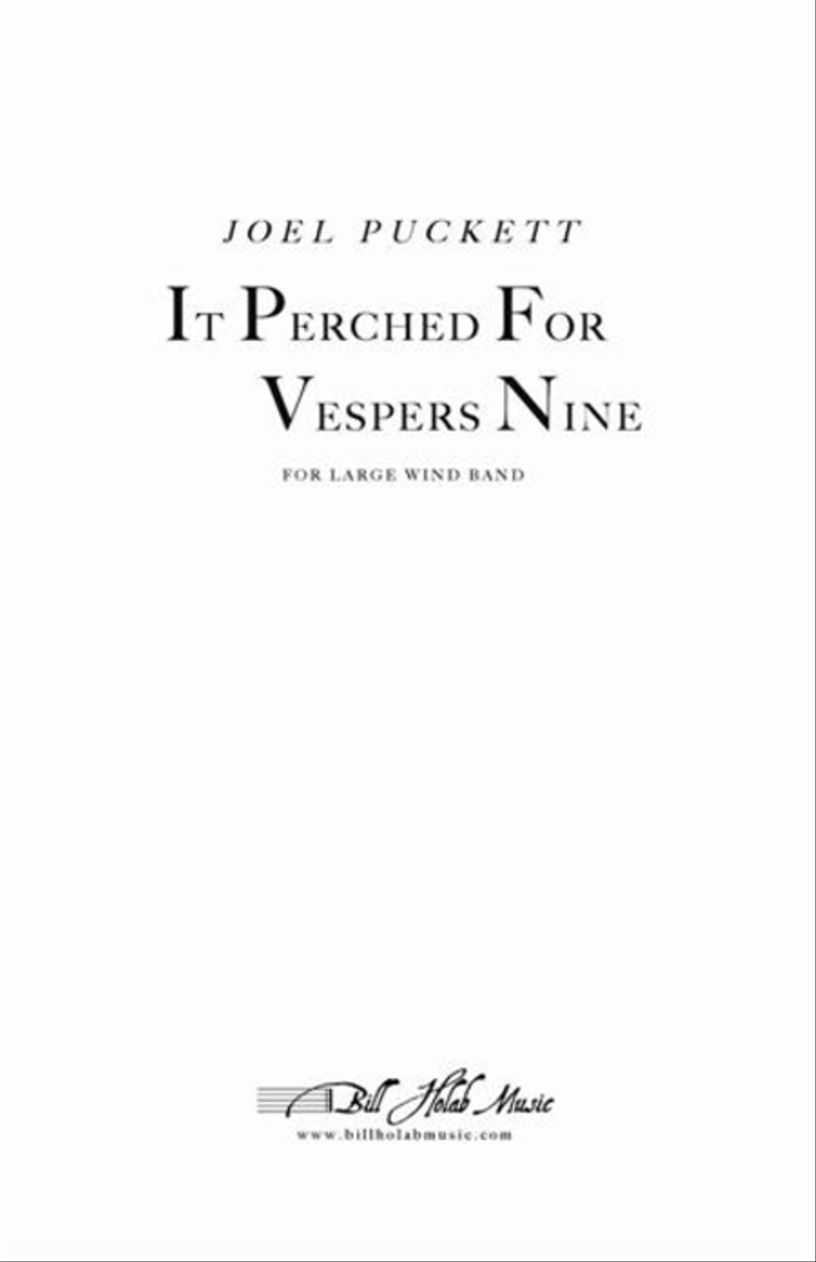 It Perched for Vespers Nine (study score) Concert Band scores gallery preview page 1