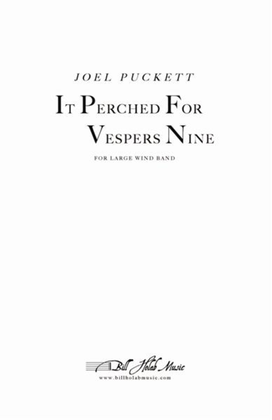 It Perched for Vespers Nine (study score)