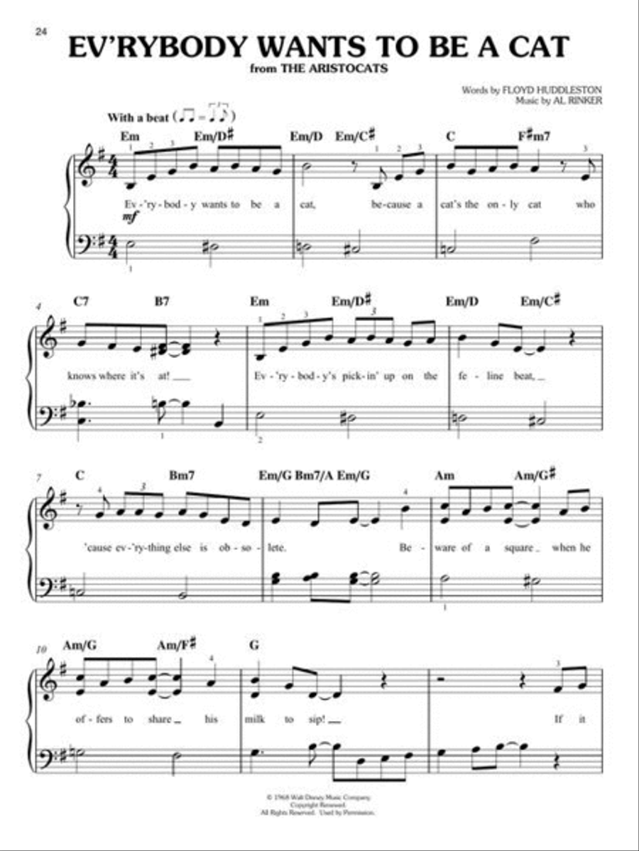 Disney Songs in Easy Keys Easy Piano scores gallery preview page 4