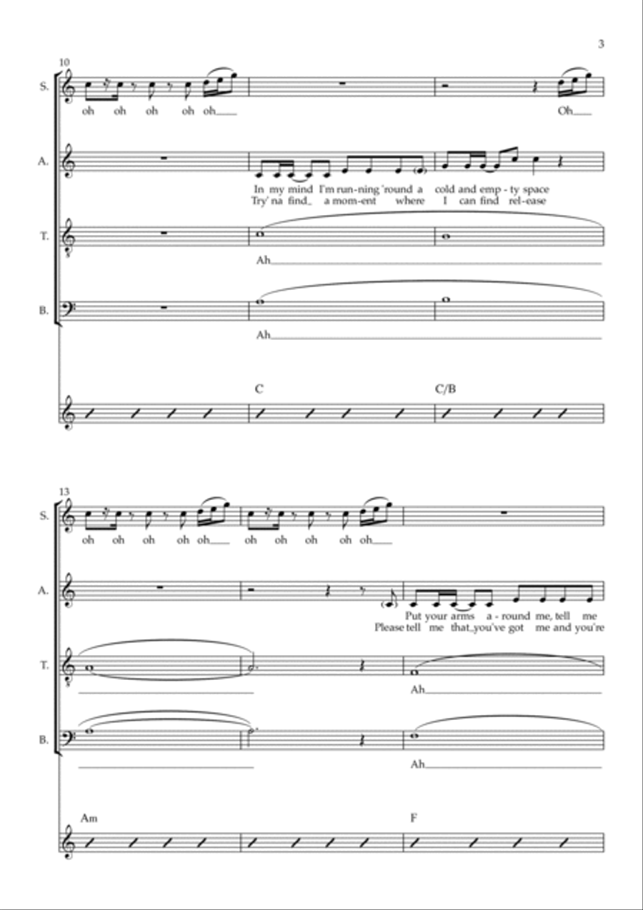 Hold My Hand Hold My Hand 4-Part scores gallery preview page 3