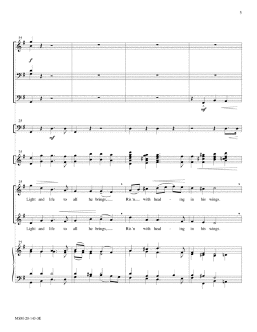 Hark! The Herald Angels Sing (Mendelssohn) 4-Part scores gallery preview page 5