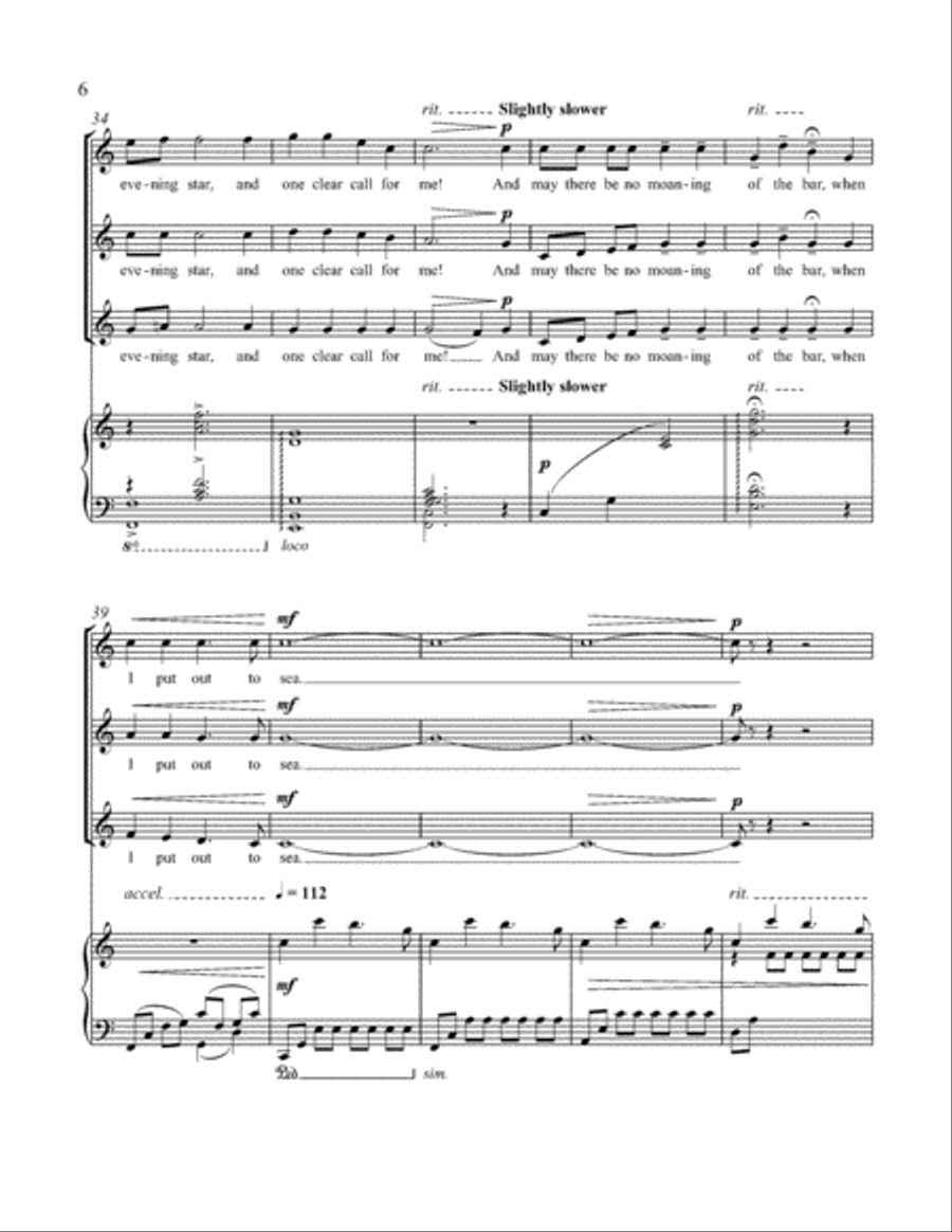 Crossing the Bar from Love Was My Lord and King! (SSAA) SSAA scores gallery preview page 6