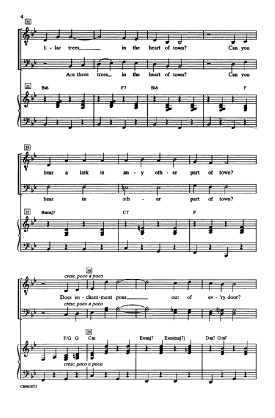 On the Street Where You Live Men's Choir scores gallery preview page 15