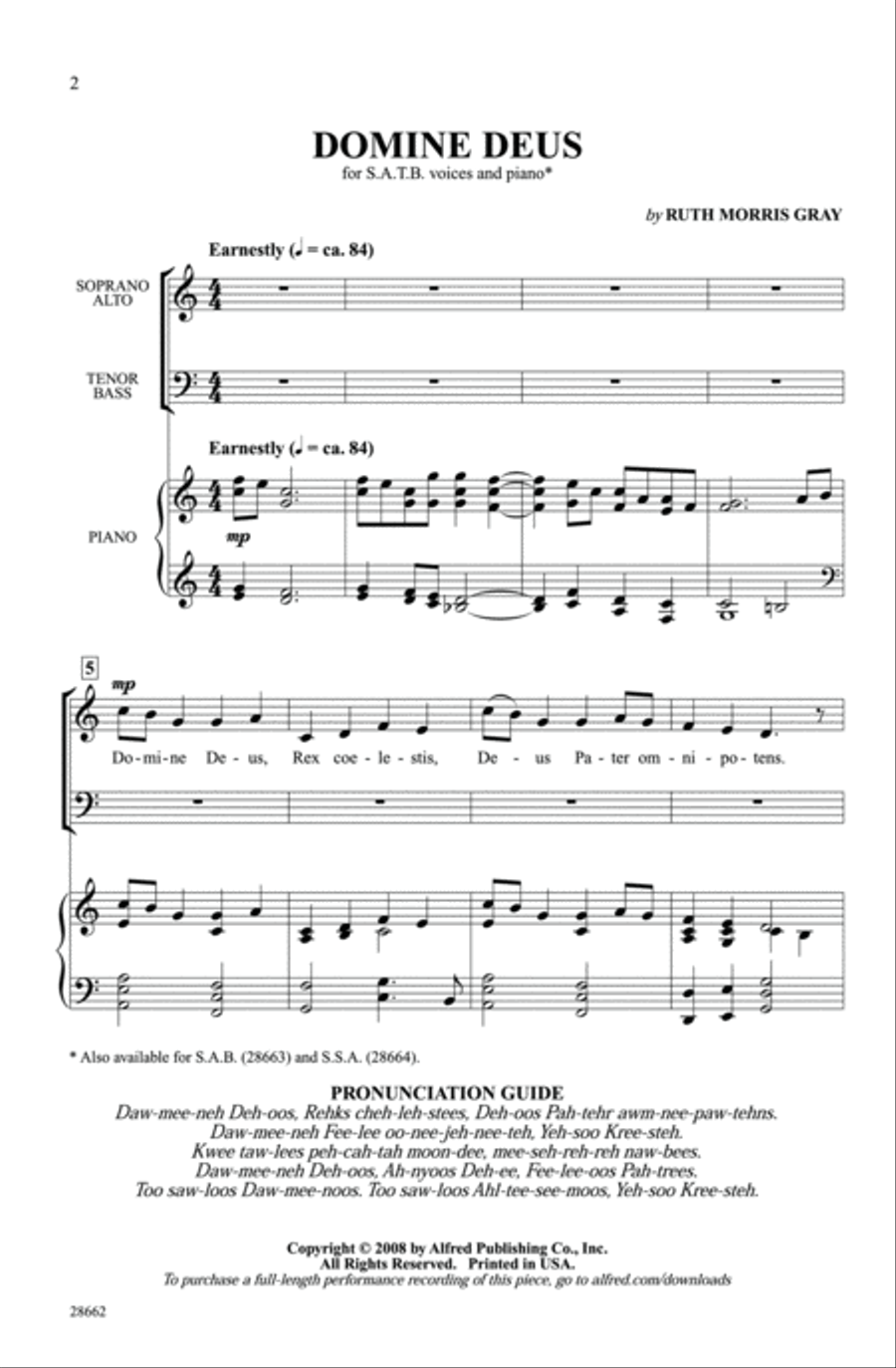 Domine Deus Domine Deus 4-Part scores gallery preview page 2