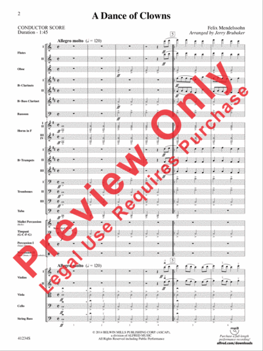 A Dance of Clowns Full Orchestra scores gallery preview page 3