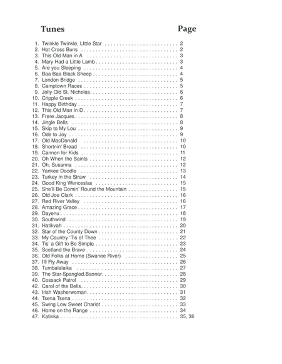 Easy Tunes for Beginning Violin Violin Solo scores gallery preview page 3