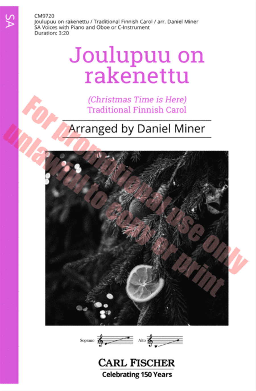Joulupuu on rakenettu Choir scores gallery preview page 2