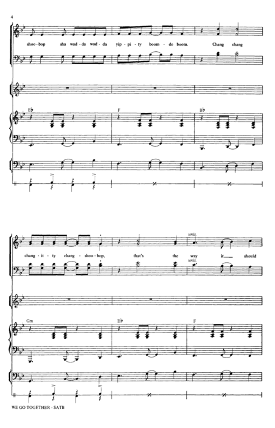 We Go Together (from Grease) (arr. Ed Lojeski) 4-Part scores gallery preview page 3