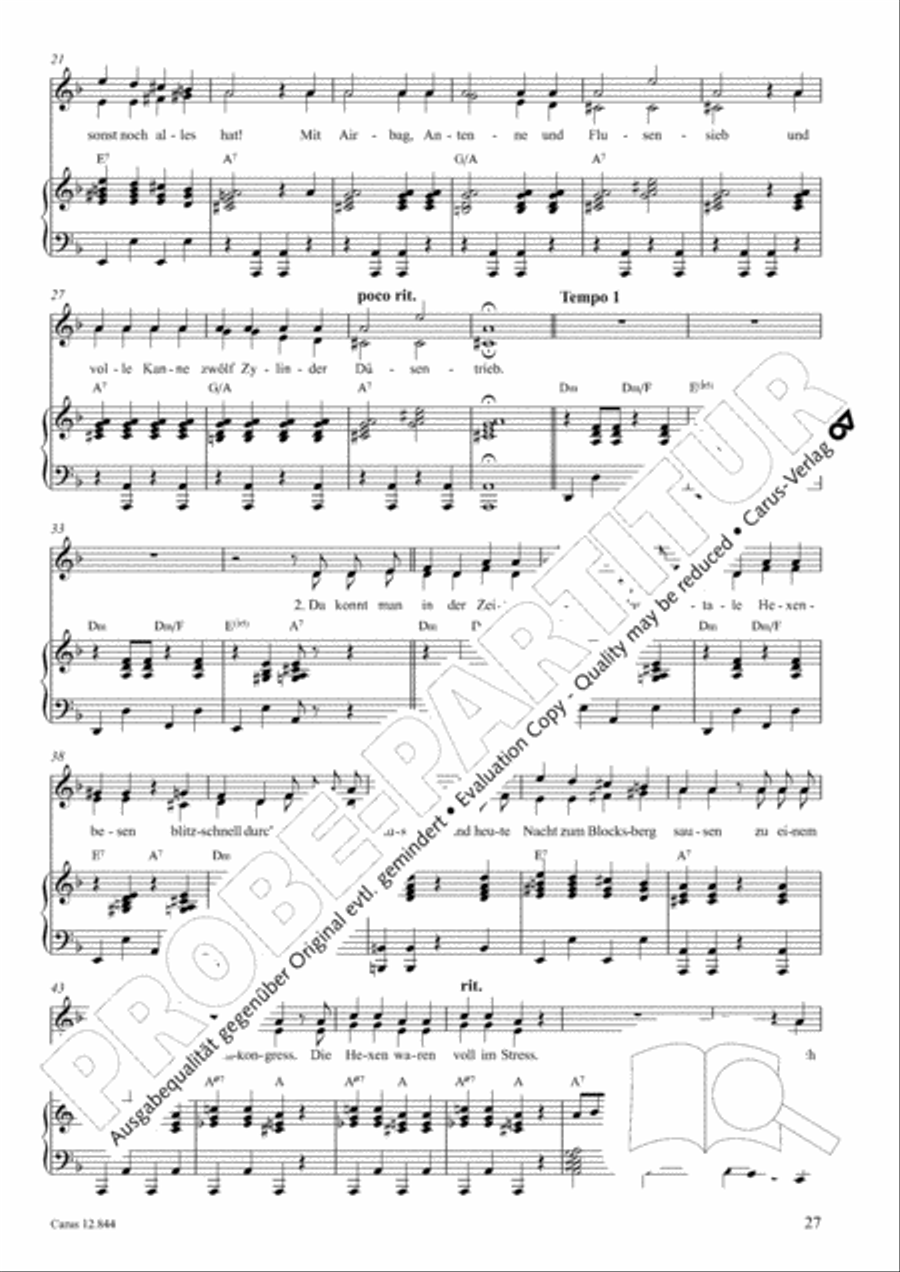 Gruselmonsterzaubersongs. Heft II Children's Choir scores gallery preview page 28