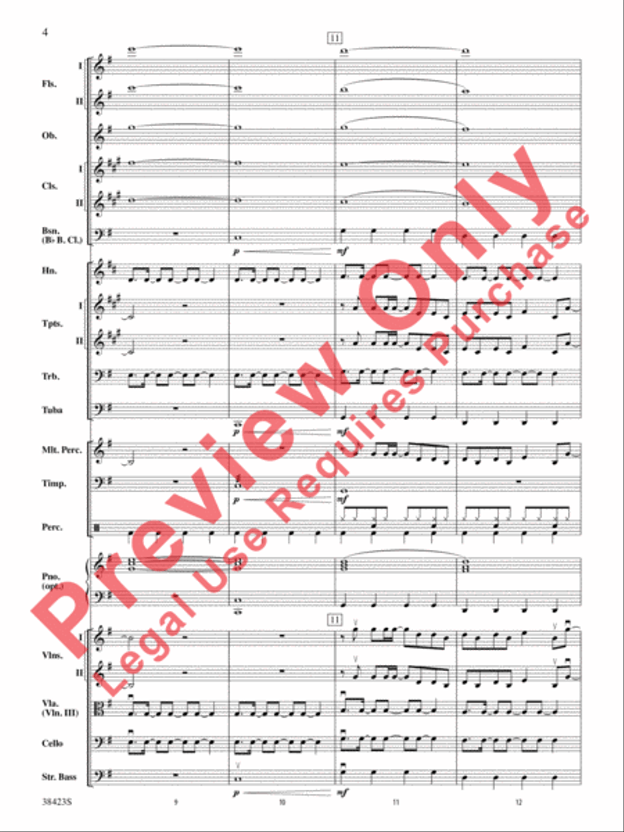 Edge of Glory Full Orchestra scores gallery preview page 5