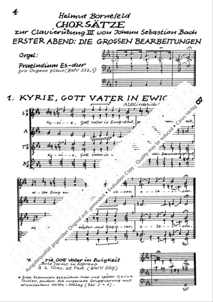Chorsatze I zu Bachs Clavierubung Collection / Songbook scores gallery preview page 5