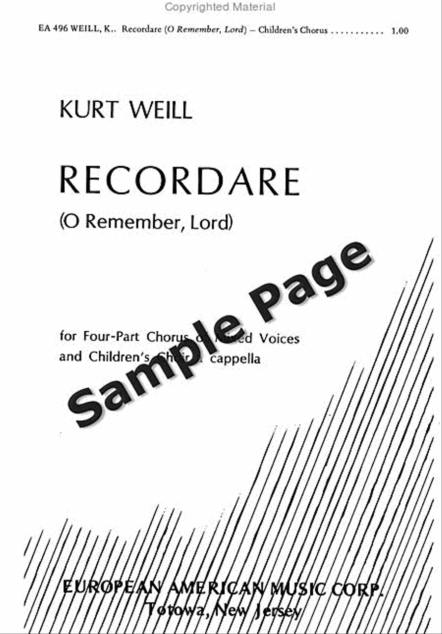 O Remember Lord 4-Part scores gallery preview page 2
