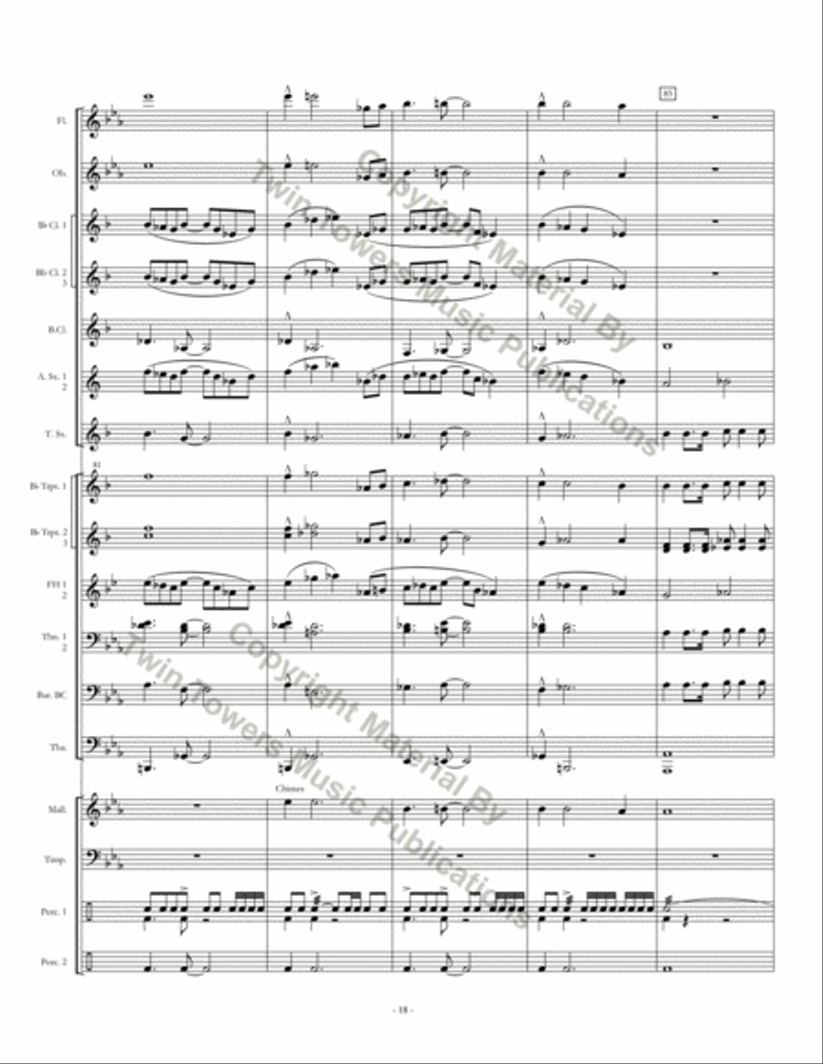 Skyline Fanfare and Theme Concert Band scores gallery preview page 19