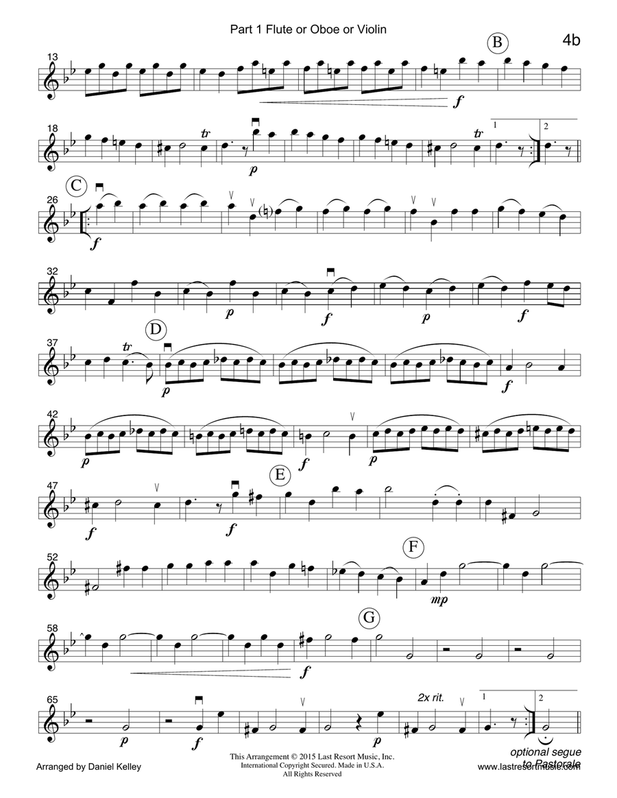 Christmas Concerto (Concerto Grosso Op. 6 #8) for String Trio (Violin, Viola, Cello) Set of 3 Parts Small Ensemble scores gallery preview page 5