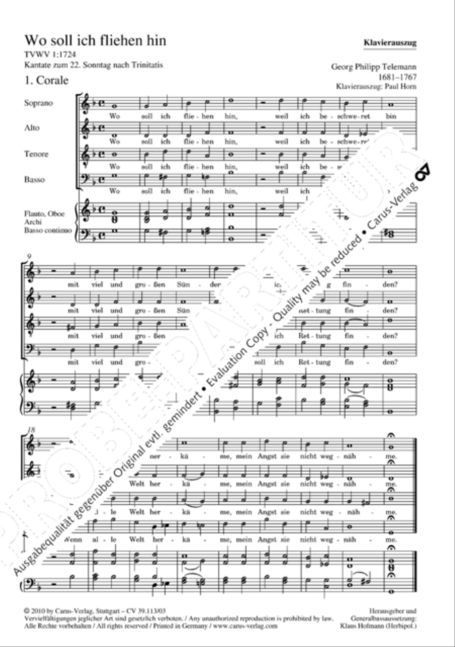 O where shall I now go (Wo soll ich fliehen hin) 4-Part scores gallery preview page 4